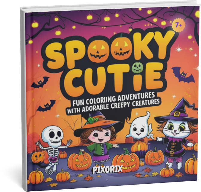 Spooky Cutie: Fun Coloring Adventures with Adorable Creepy Creatures